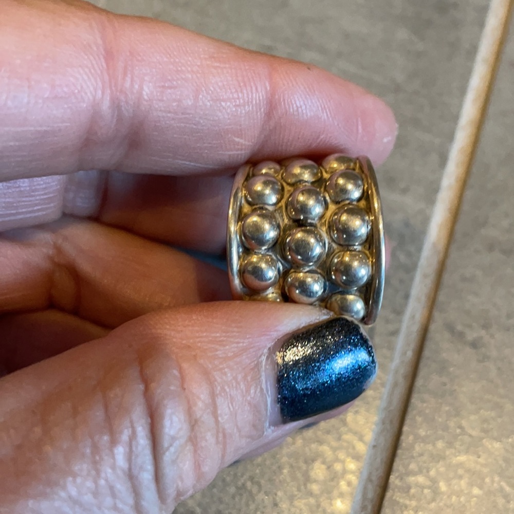 Signed, Stamped and super Awesome Silver cocktail ring. - Picture 5 of 6